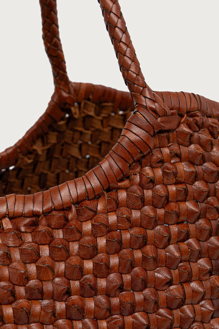 Torebka shopper damska skórzana Dragon Diffusion brązowy DGW68977