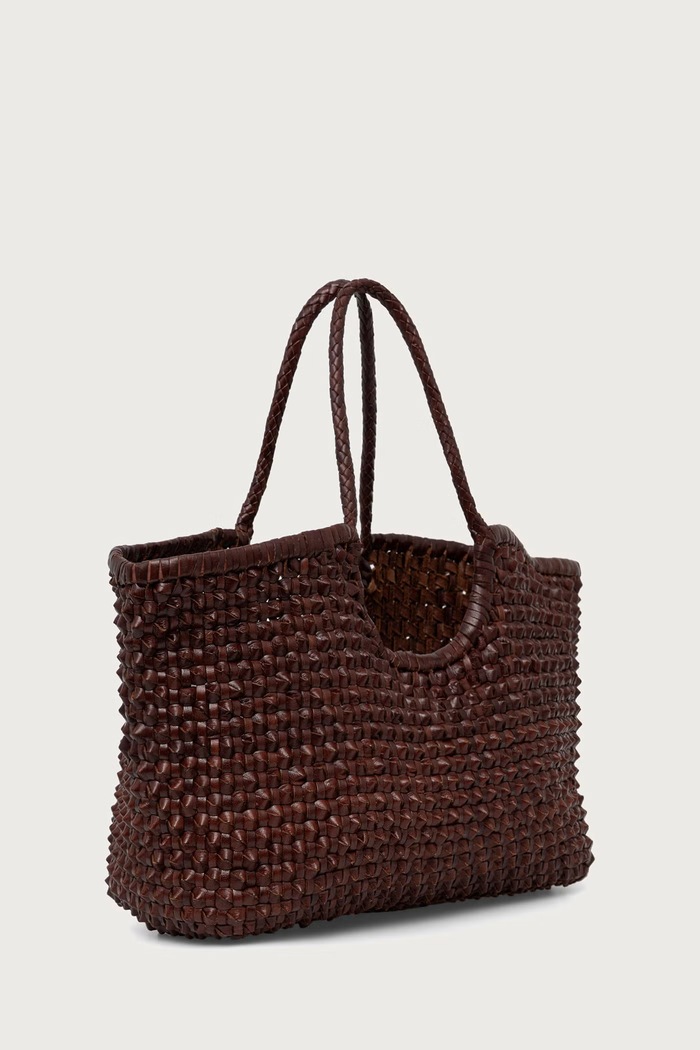 Dragon Diffusion Torebka shopper damska skórzana DGW68977 brązowy AW26