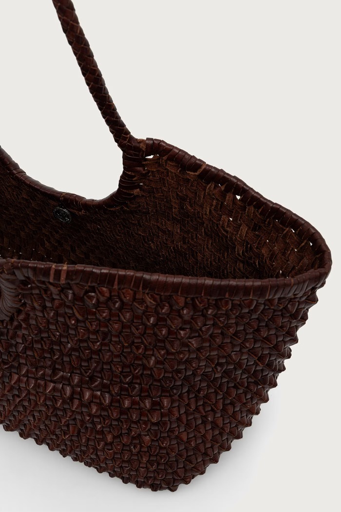 Torebka shopper damska skórzana Dragon Diffusion brązowy DGW68977