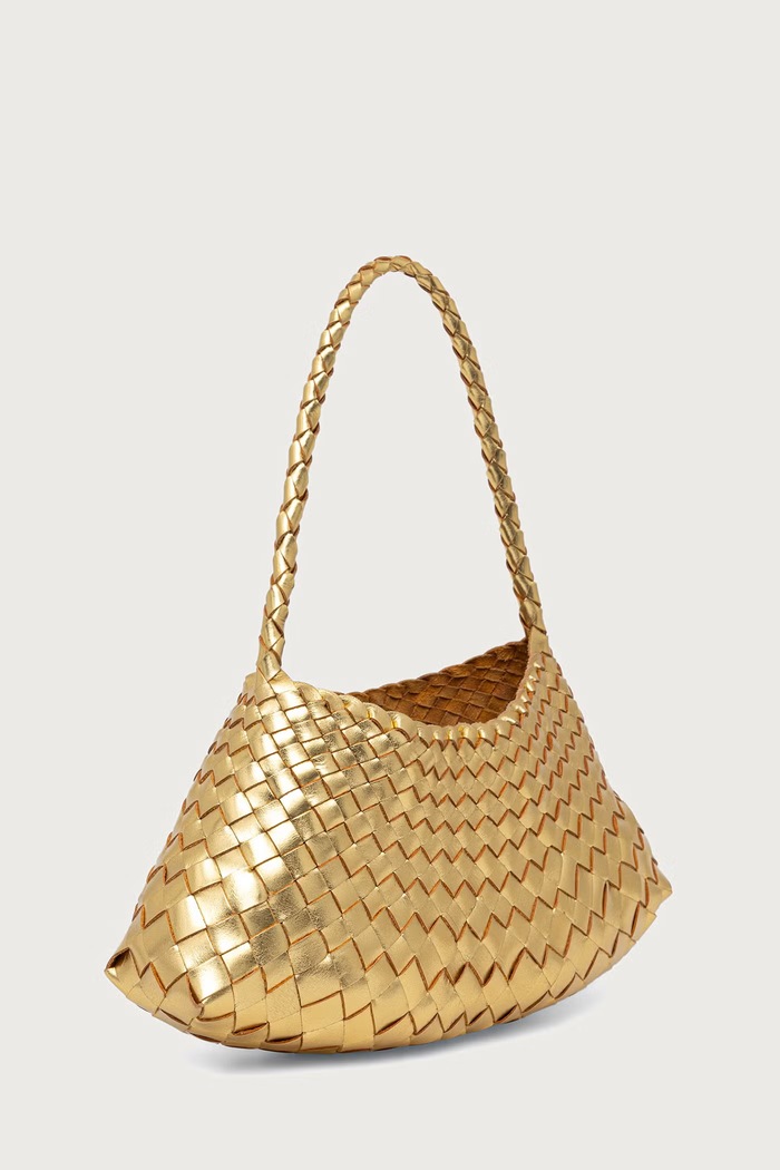 Dragon Diffusion Torebka shopper damska skórzana DGW68943 złoty AW26