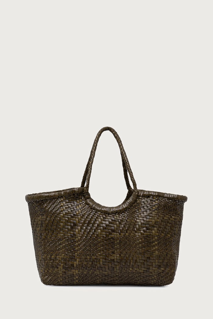Dragon Diffusion Torebka shopper damska skórzana zielony DGW68823
