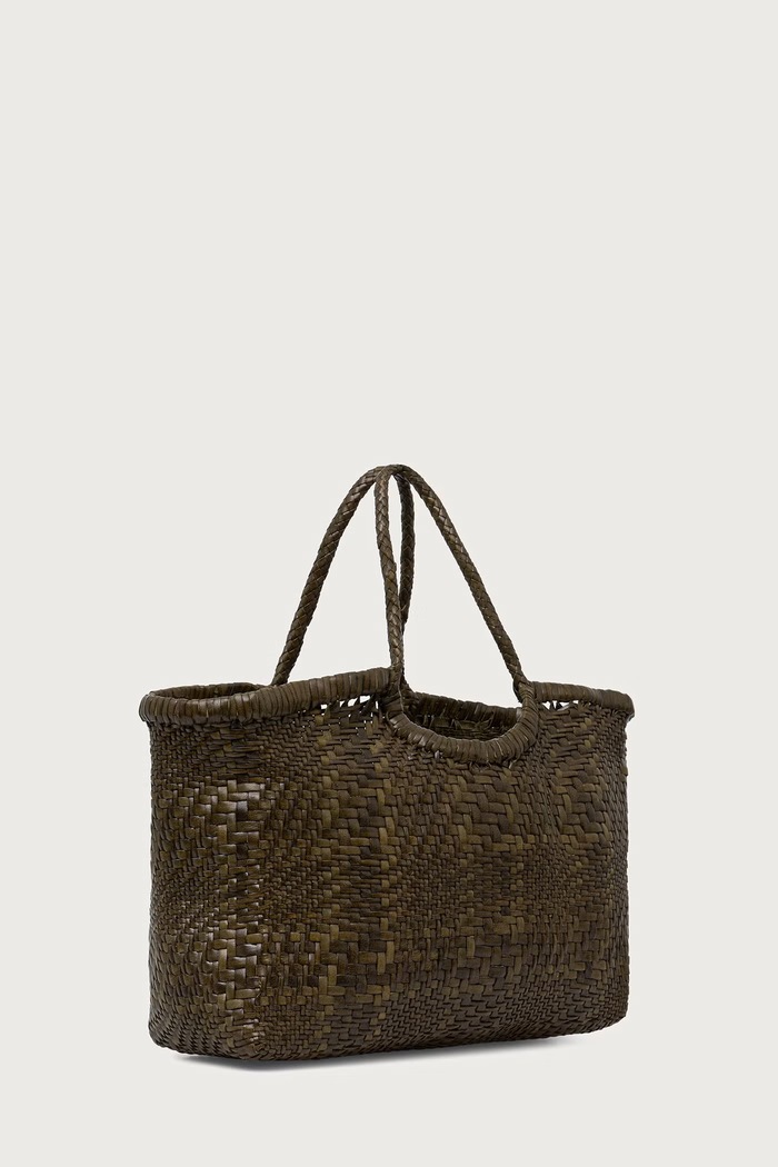 Dragon Diffusion Torebka shopper damska skórzana DGW68823 zielony AW26