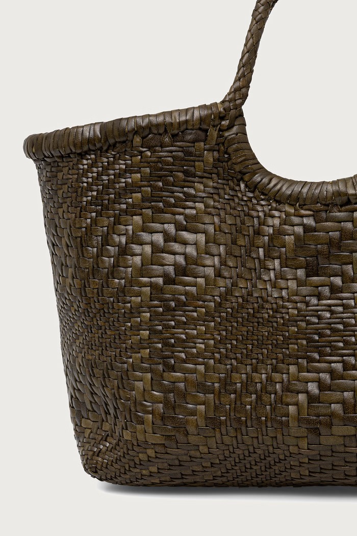 Akcesoria Dragon Diffusion Torebka shopper damska skórzana DGW68823 zielony