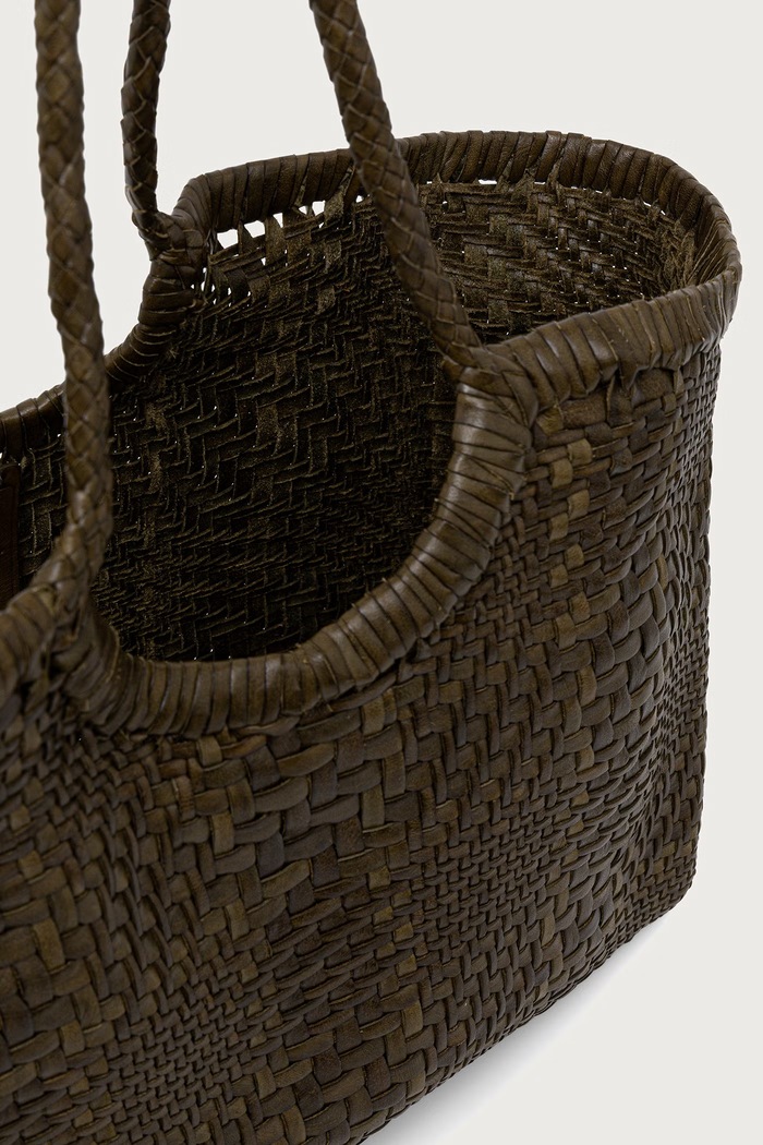 Torebka shopper damska skórzana Dragon Diffusion zielony DGW68823