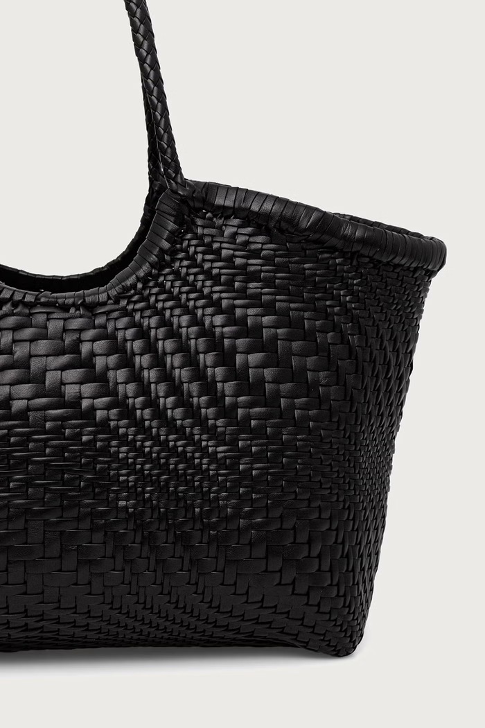 Akcesoria Dragon Diffusion Torebka shopper damska skórzana DGW68823 czarny