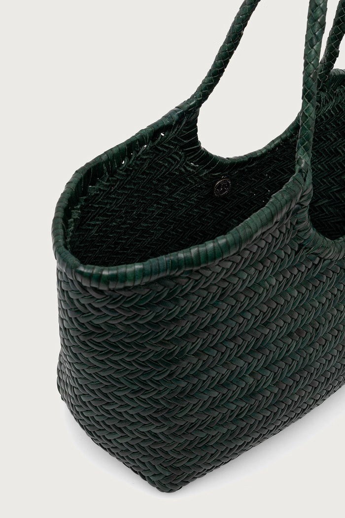 Torebka shopper damska skórzana Dragon Diffusion DGW68822 zielony