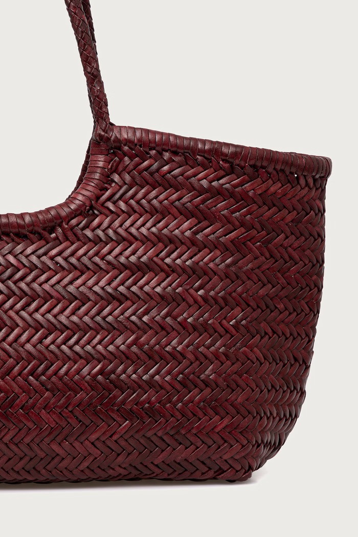 Akcesoria Dragon Diffusion Torebka shopper damska skórzana DGW68822 bordowy