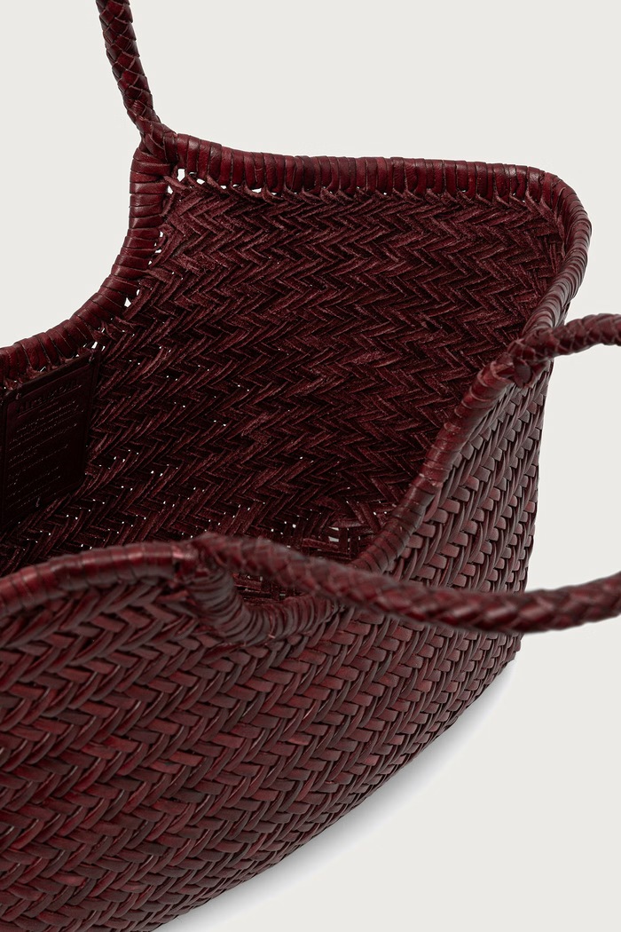 Torebka shopper damska skórzana Dragon Diffusion bordowy DGW68822