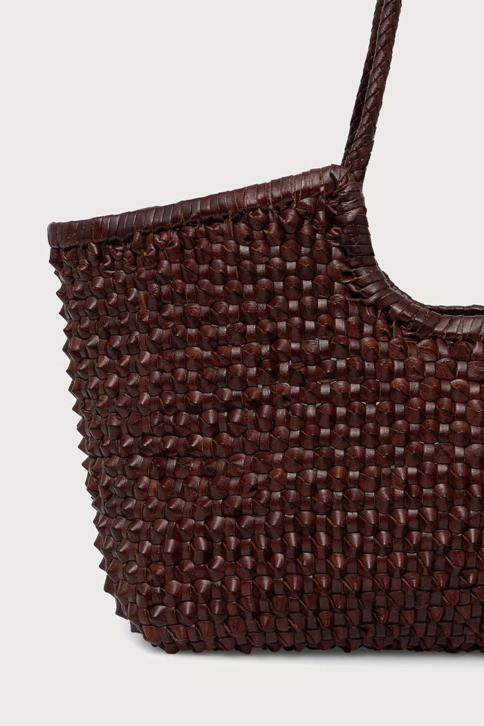 Akcesoria Dragon Diffusion Torebka shopper damska skórzana DGW68822 brązowy