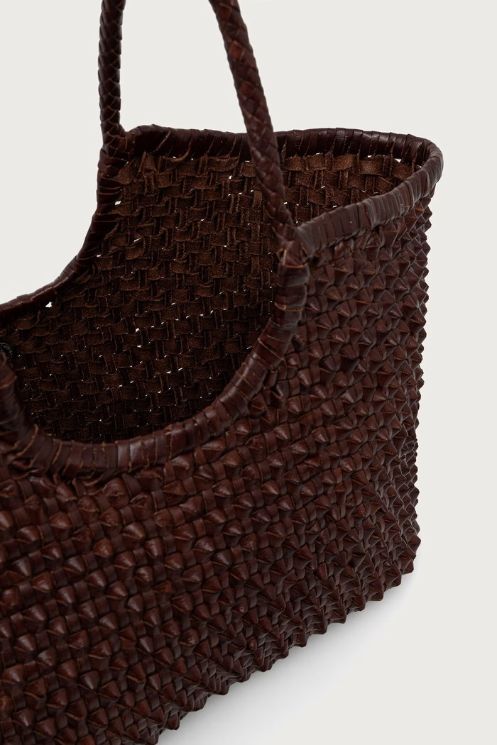 Torebka shopper damska skórzana Dragon Diffusion DGW68822 brązowy