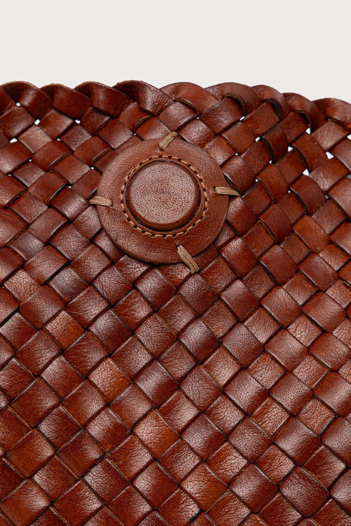 Torebka shopper damska skórzana Dragon Diffusion DGW68700 brązowy