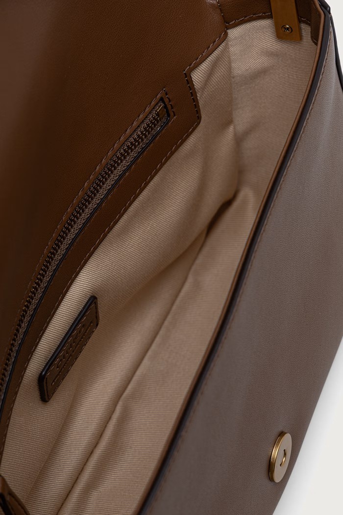 Torebka crossbody damska skórzana Pinko brązowy 107925.A2JG