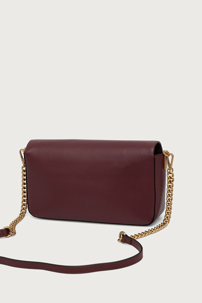 Akcesoria Pinko Torebka crossbody damska skórzana 107925.A2JG bordowy