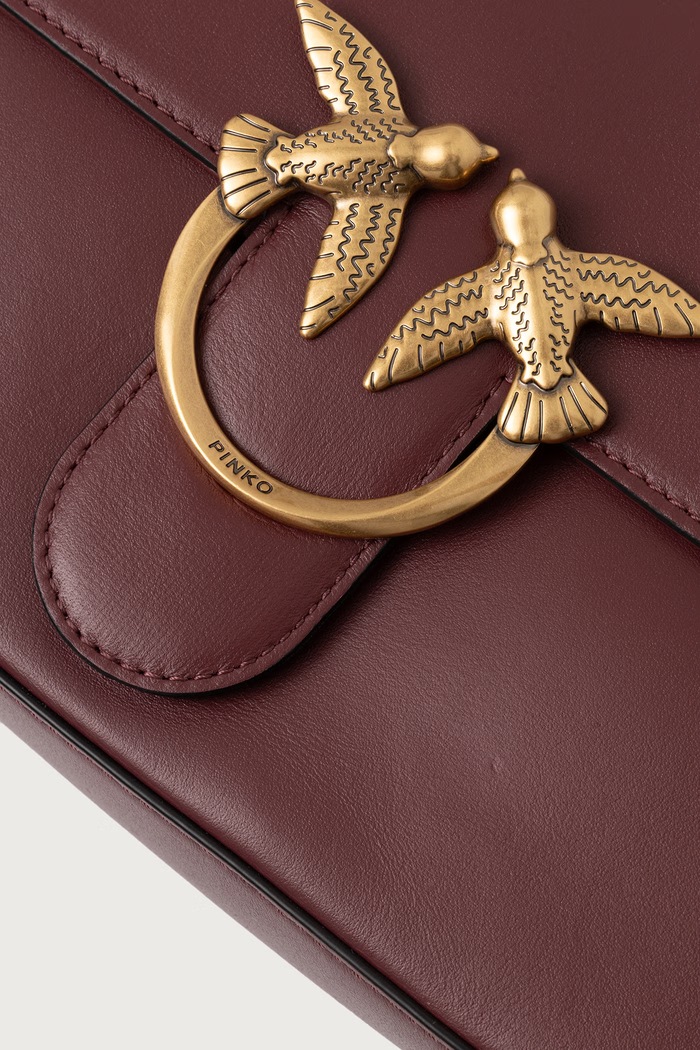 Torebka crossbody damska skórzana Pinko 107925.A2JG bordowy