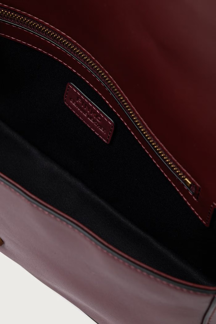 Torebka crossbody damska skórzana Pinko bordowy 107925.A2JG