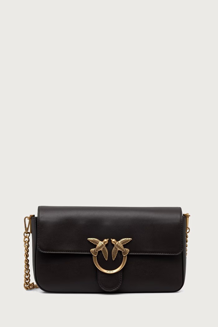 Pinko Torebka crossbody damska skórzana brązowy 107925.A2JG