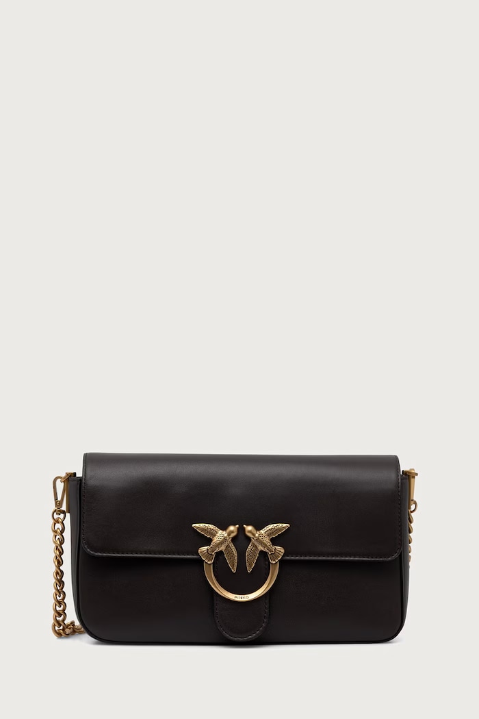Pinko Torebka crossbody damska skórzana brązowy 107925.A2JG