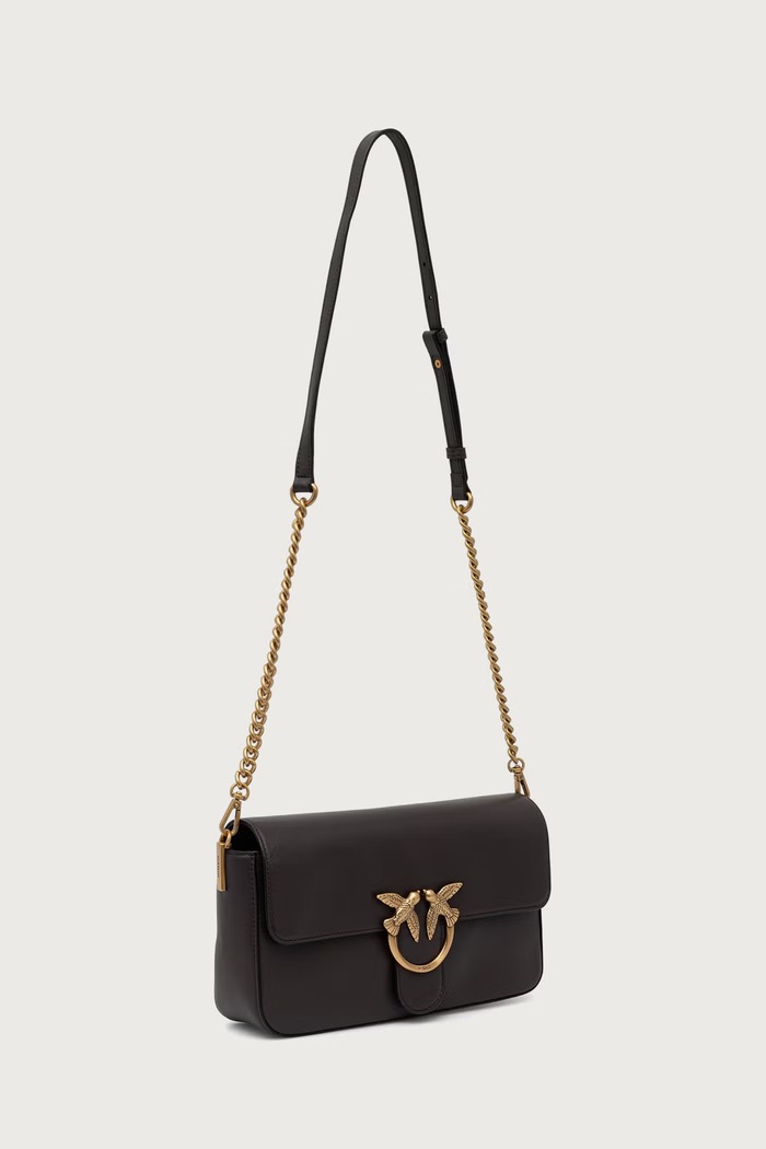 Pinko Torebka crossbody damska skórzana 107925.A2JG brązowy AW26