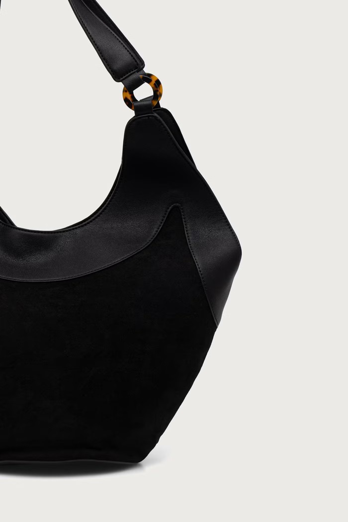 Akcesoria Scotch & Soda Torebka tote damska z imitacji zamszu SCHB0026 czarny