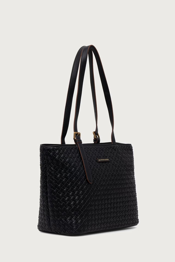 Scotch & Soda Torebka damska z imitacji skóry SCHB0023 czarny AW26