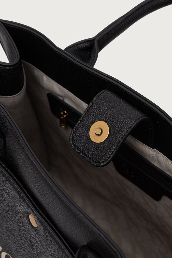 Torebka tote z imitacji skóry Scotch & Soda czarny SCHB0025