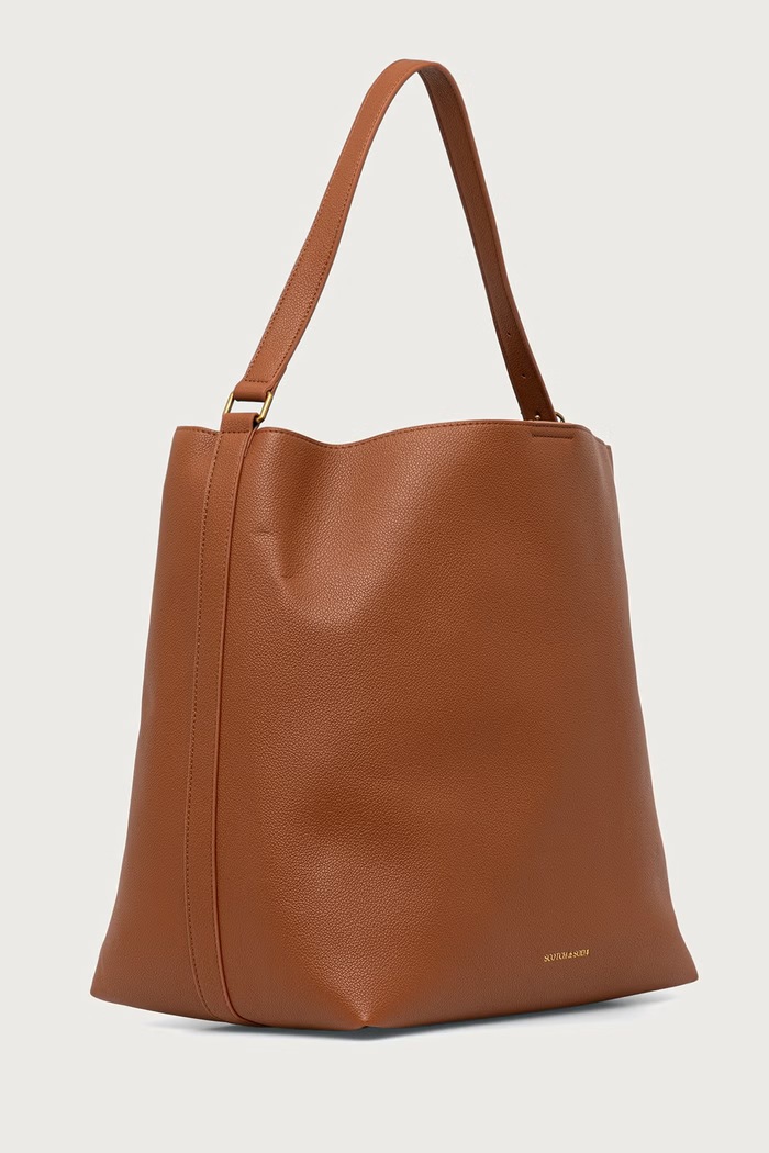 Scotch & Soda Torebka damska z imitacji skóry SCHB0021 brązowy AW26