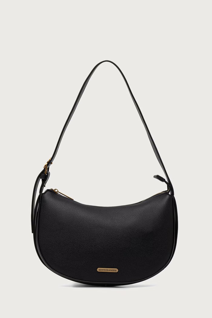 Scotch & Soda Torebka hobo damska z imitacji zamszu czarny SCHB0016