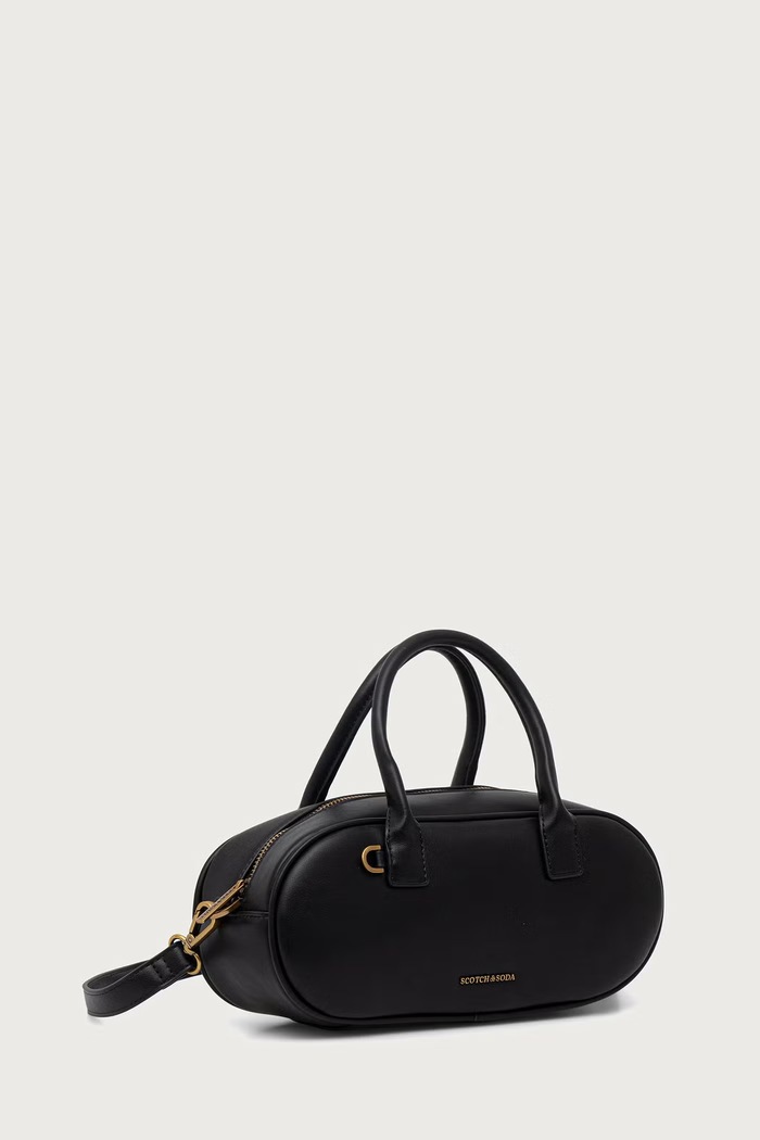 Scotch & Soda Torebka bagietka z imitacji skóry SCHB0010 czarny AW26
