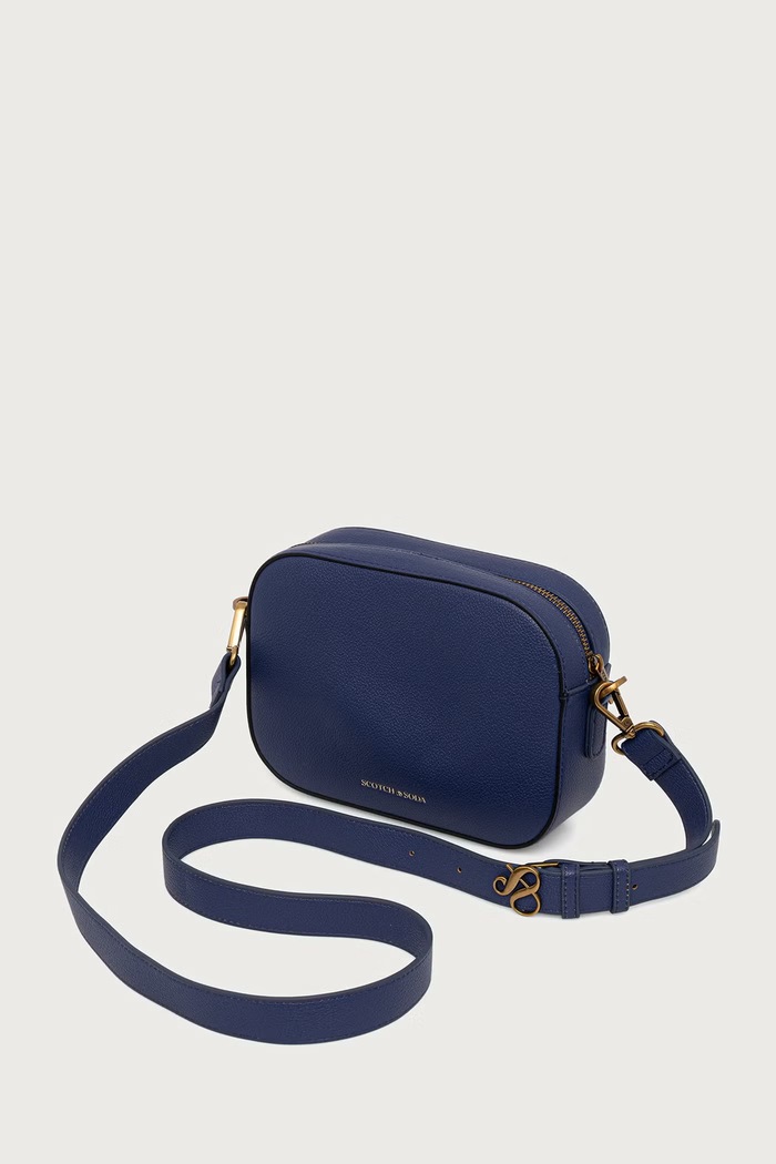 Akcesoria Scotch & Soda Torebka crossbody damska z imitacji skóry SCHB0002 granatowy