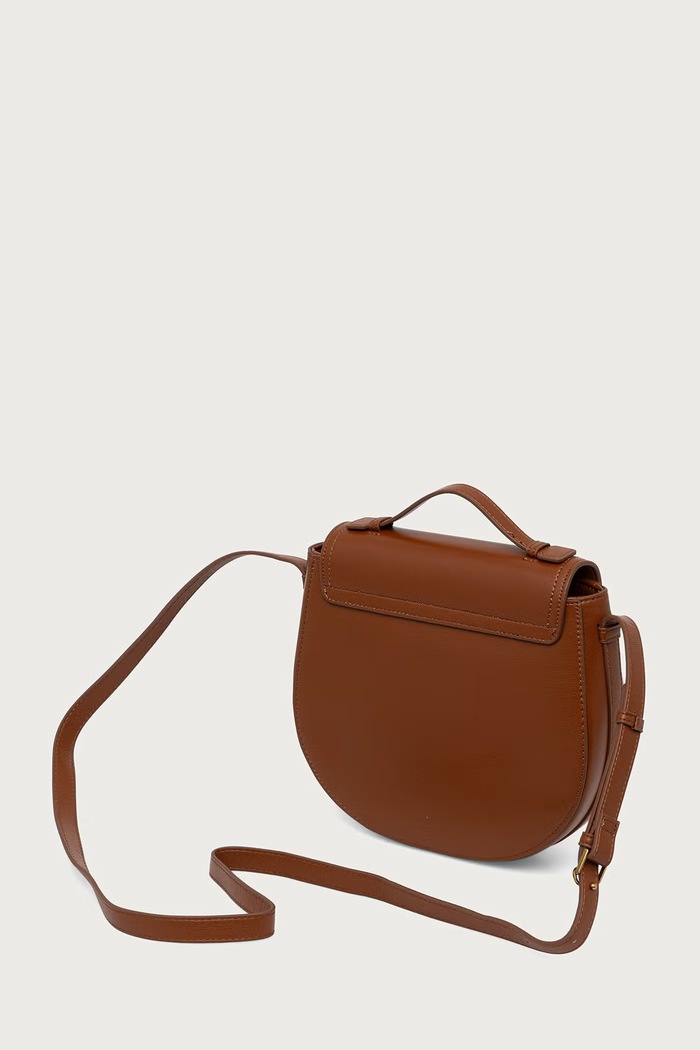 Akcesoria Scotch & Soda Torebka crossbody damska z imitacji skóry SCHB0004 brązowy