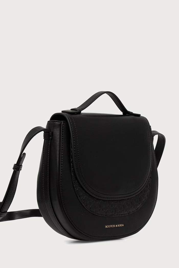 Scotch & Soda Torebka crossbody damska z imitacji skóry SCHB0004 czarny AW26
