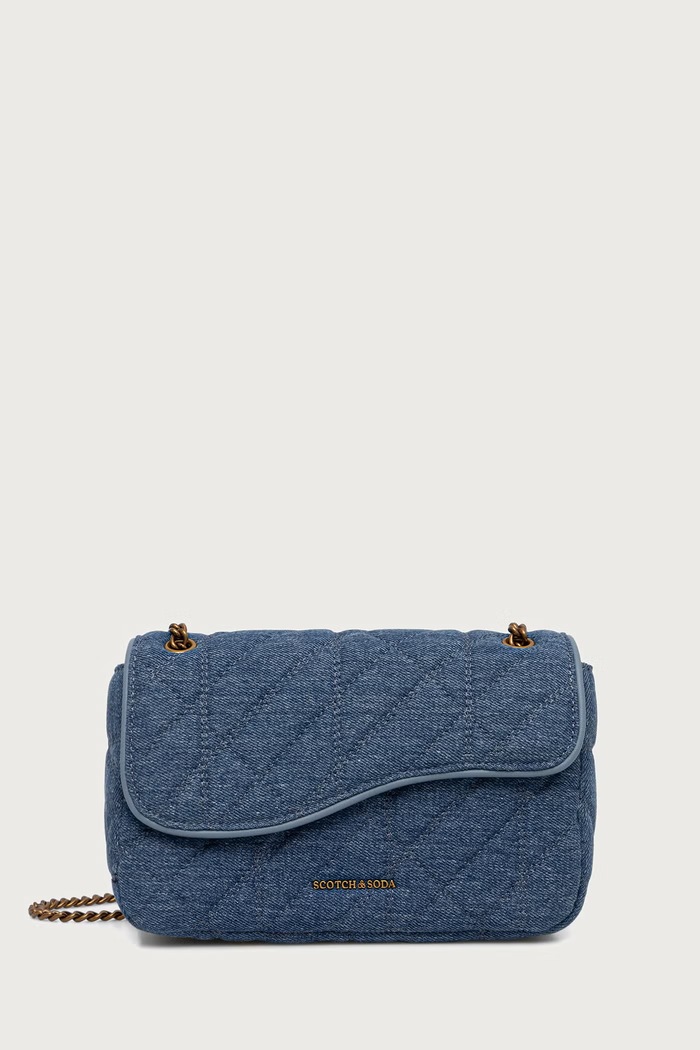 Scotch & Soda Torebka crossbody damska jeansowa niebieski SCHB0001