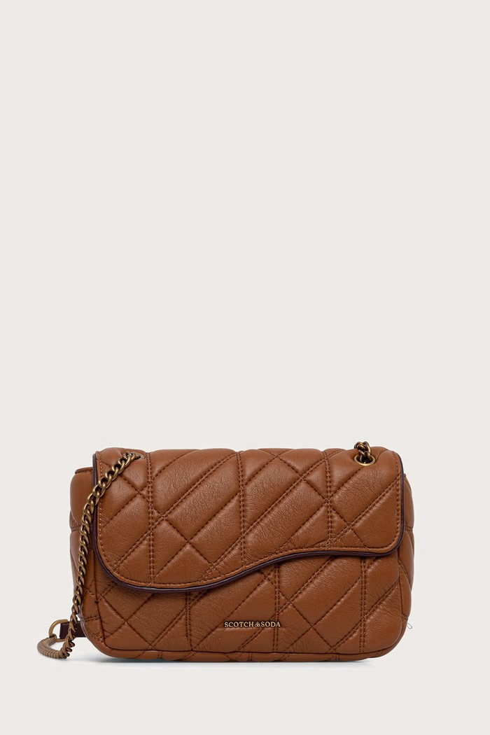 Scotch & Soda Torebka crossbody damska jeansowa brązowy SCHB0001