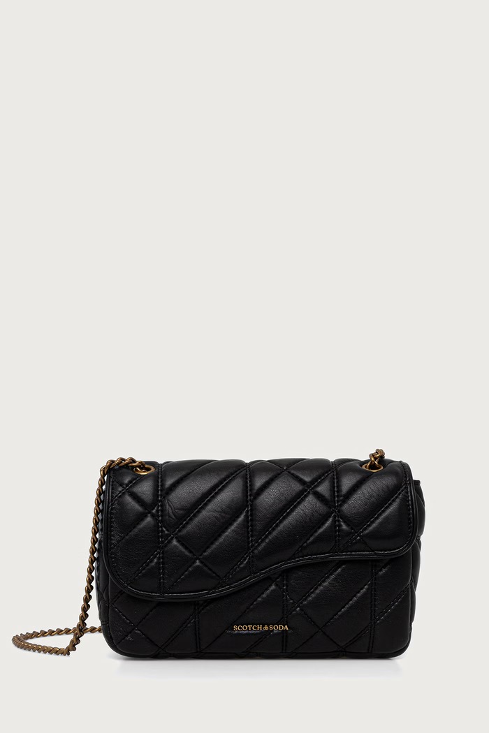 Scotch & Soda Torebka crossbody damska jeansowa czarny SCHB0001