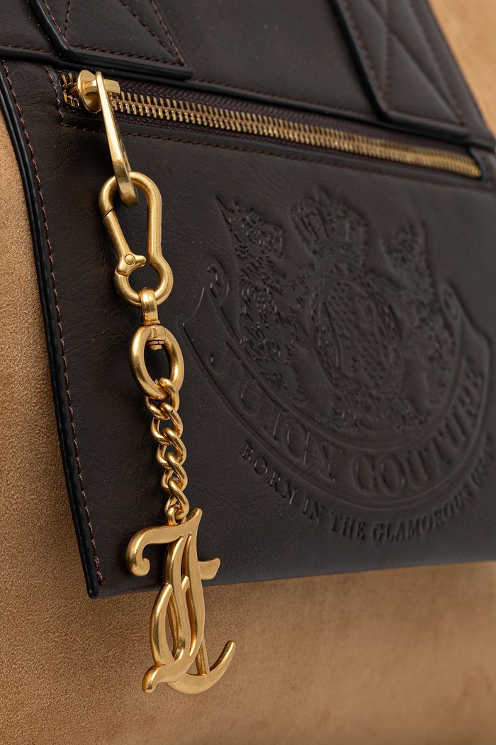 Kabelka typu shopper dámska z imitácie semišu BONNIE Juicy Couture hnedá BIJ2699F7WPJ