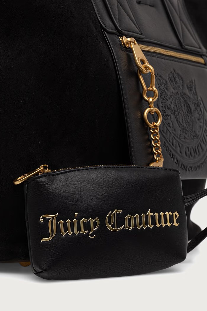 Kabelka typu shopper dámska z imitácie semišu BONNIE Juicy Couture BIJ2699F7WPJ čierna