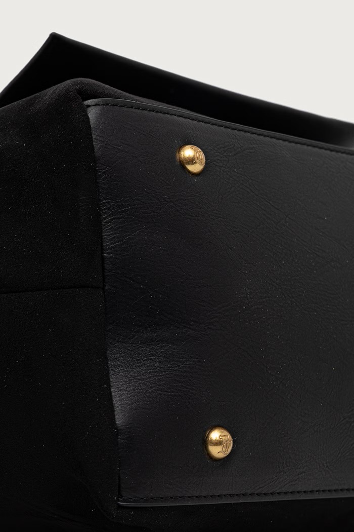 Kabelka typu shopper dámska z imitácie semišu BONNIE Juicy Couture čierna BIJ2699F7WPJ