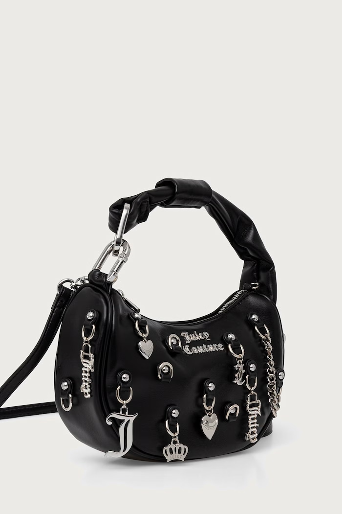Juicy Couture Torebka hobo damska z imitacji skóry BLOSSOM BEJL599DGWVP czarny AW26