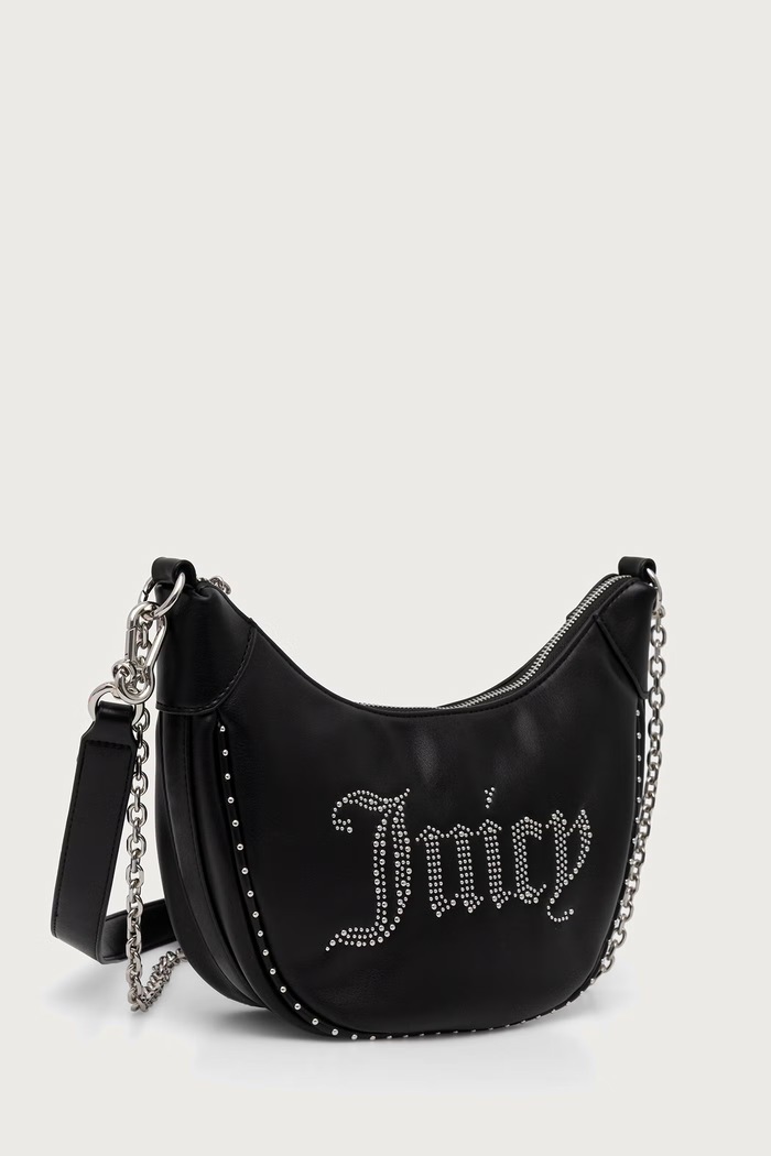 Juicy Couture Τσάντα κρουασάν γυναικεία KIMBERLY BIJQL99D7WVP μαύρο AW26