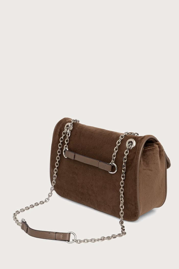 Akcesoria Juicy Couture Torebka crossbody damska welurowa KIMBERLY BIJQL99CKWZC brązowy