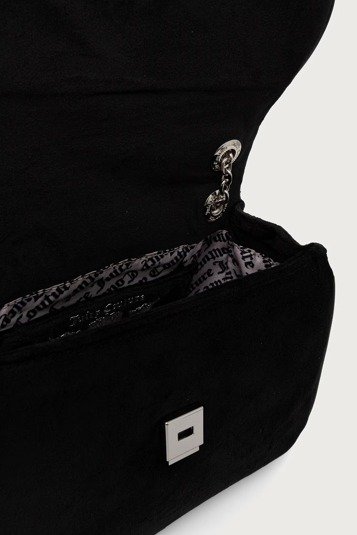 Crossbody kabelka dámska zamatová KIMBERLY Juicy Couture BIJQL99CKWZC čierna