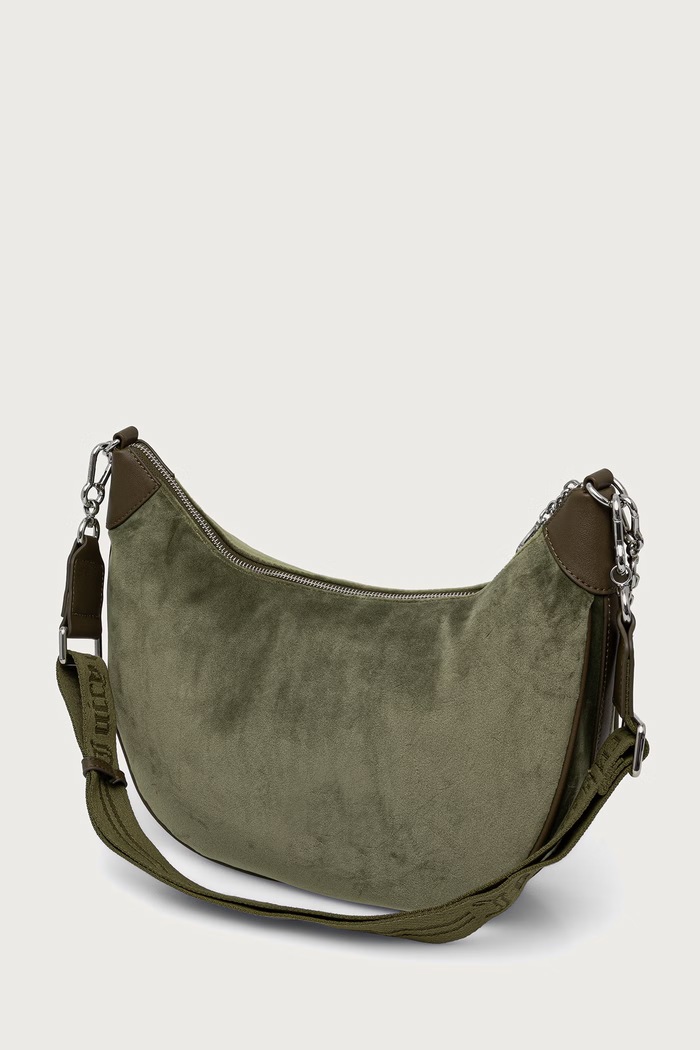 Akcesoria Juicy Couture Torebka crossbody damska welurowa KIMBERLY BIJQL99CGWZC zielony