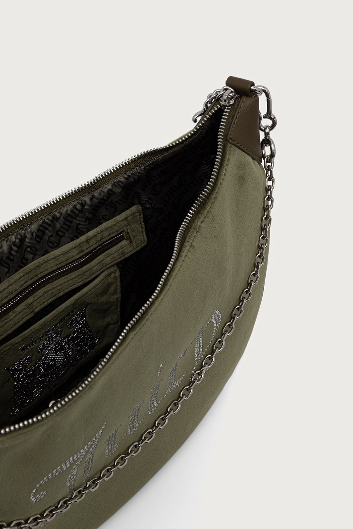 Torebka crossbody damska welurowa KIMBERLY Juicy Couture BIJQL99CGWZC zielony