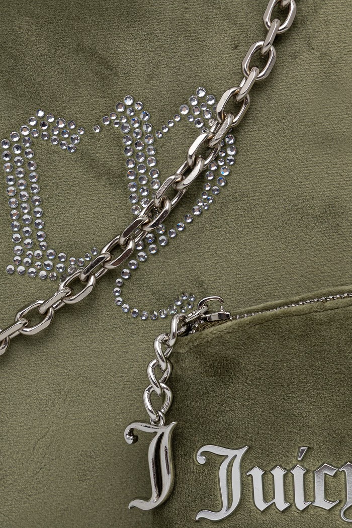 Torebka crossbody damska welurowa KIMBERLY Juicy Couture zielony BIJQL99CGWZC