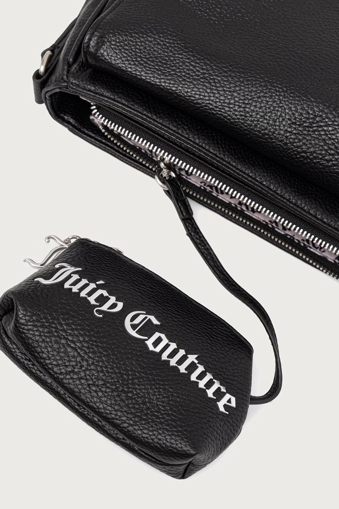 Crossbody kabelka dámska z imitácie kože TWIG NARRATIVE Juicy Couture čierna BIJTG99CEWVP