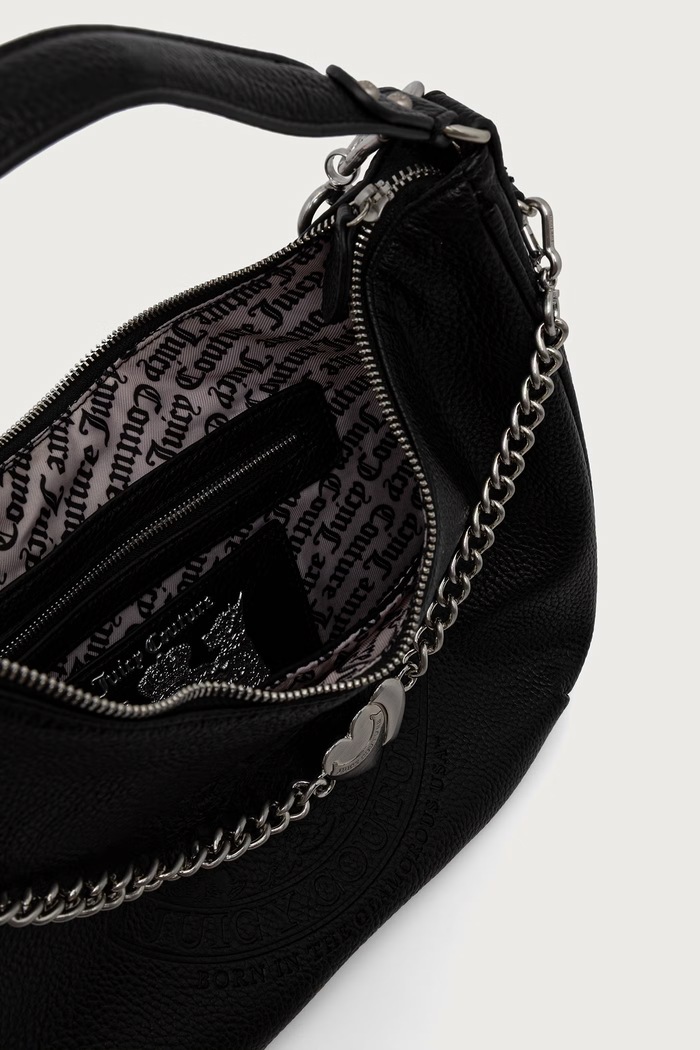 Kabelka hobo dámska z imitácie kože TWIG NARRATIVE Juicy Couture BIJTG99CDWVP čierna