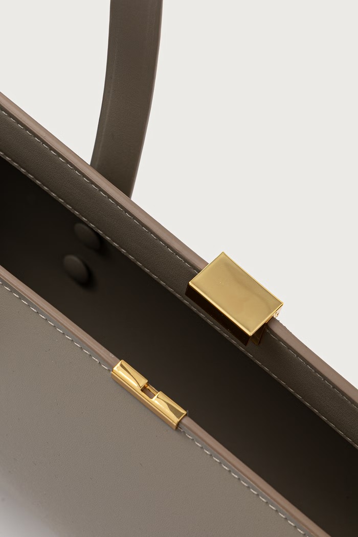 Kopertówka damska skórzana MUGLER szary 26F10SA00609050