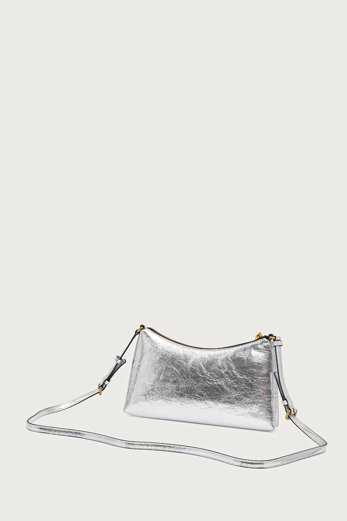 Doplnky MARC JACOBS Crossbody kabelka dámska z imitácie kože POUCH MINI BAG 2F6SMN017S02 strieborná