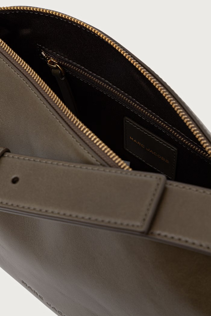 Crossbody torbica ženska usnjena MEDIUM SHOULDER BAG MARC JACOBS zelena 2P6HCR007H01