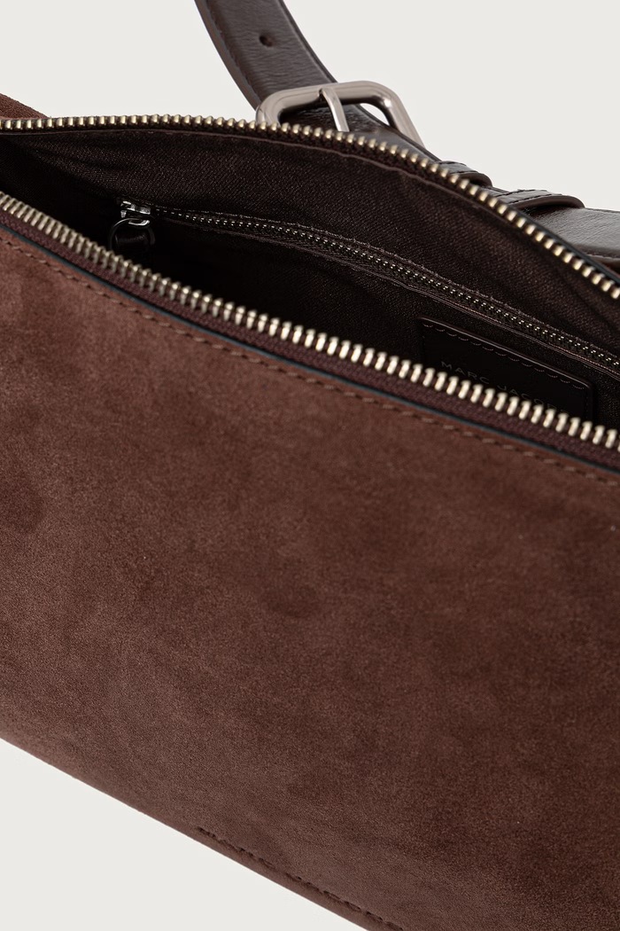 Crossbody torbica ženska semišasta MEDIUM SHOULDER BAG MARC JACOBS rjava 2F6HCR017H01